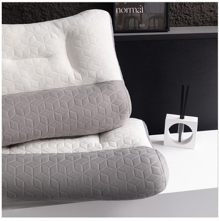 Factory direct sales of anti-bow latex drawstring neck pillows, rectangular household pillows, sleep pure cotton pillow cores, pair of pillow cores pic 8