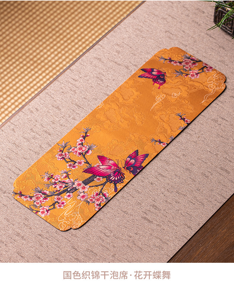 中国国潮风干泡小茶席垫子高级中式长条茶桌布垫隔热茶杯壶垫防水茶垫详情9