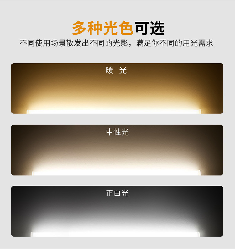 led灯管T8分体1.2米日光灯铝塑管学校车库医院商场工程照明灯管详情2
