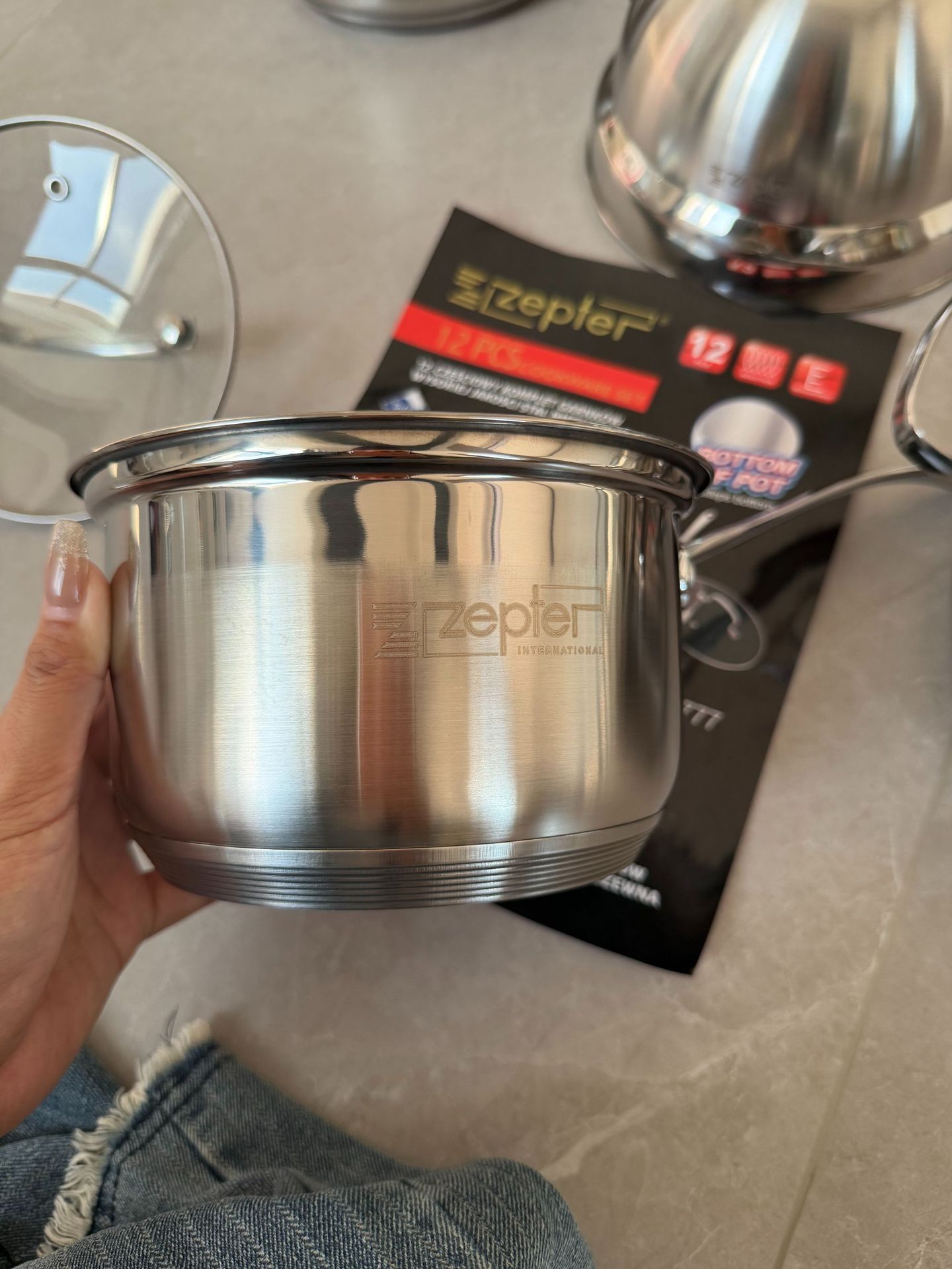 Zepter German 12-piece stainless steel pan ZP2777 non-stick frying pan pic 2