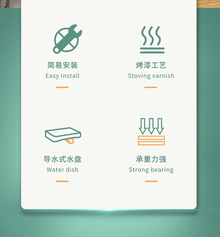 跨境多功能厨房沥水碗架碗碟收纳架台面晾碗架小型整理用品日用百货详情2