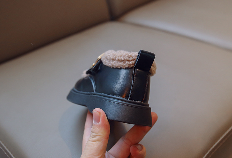 女童棉鞋加绒英伦风公主鞋2024秋冬新款保暖加厚软底小女孩豆豆鞋详情22