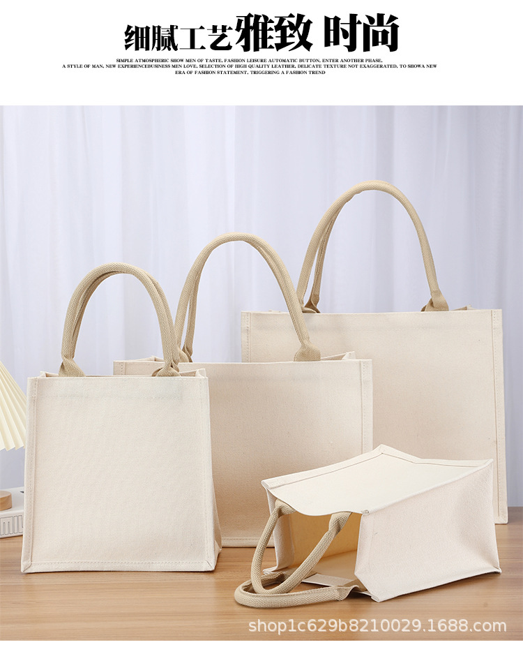 Customized laminated waterproof three-dimensional canvas bags, eco-friendly supermarket shopping bags, gift bags, advertising bags, and printed logos pic 10
