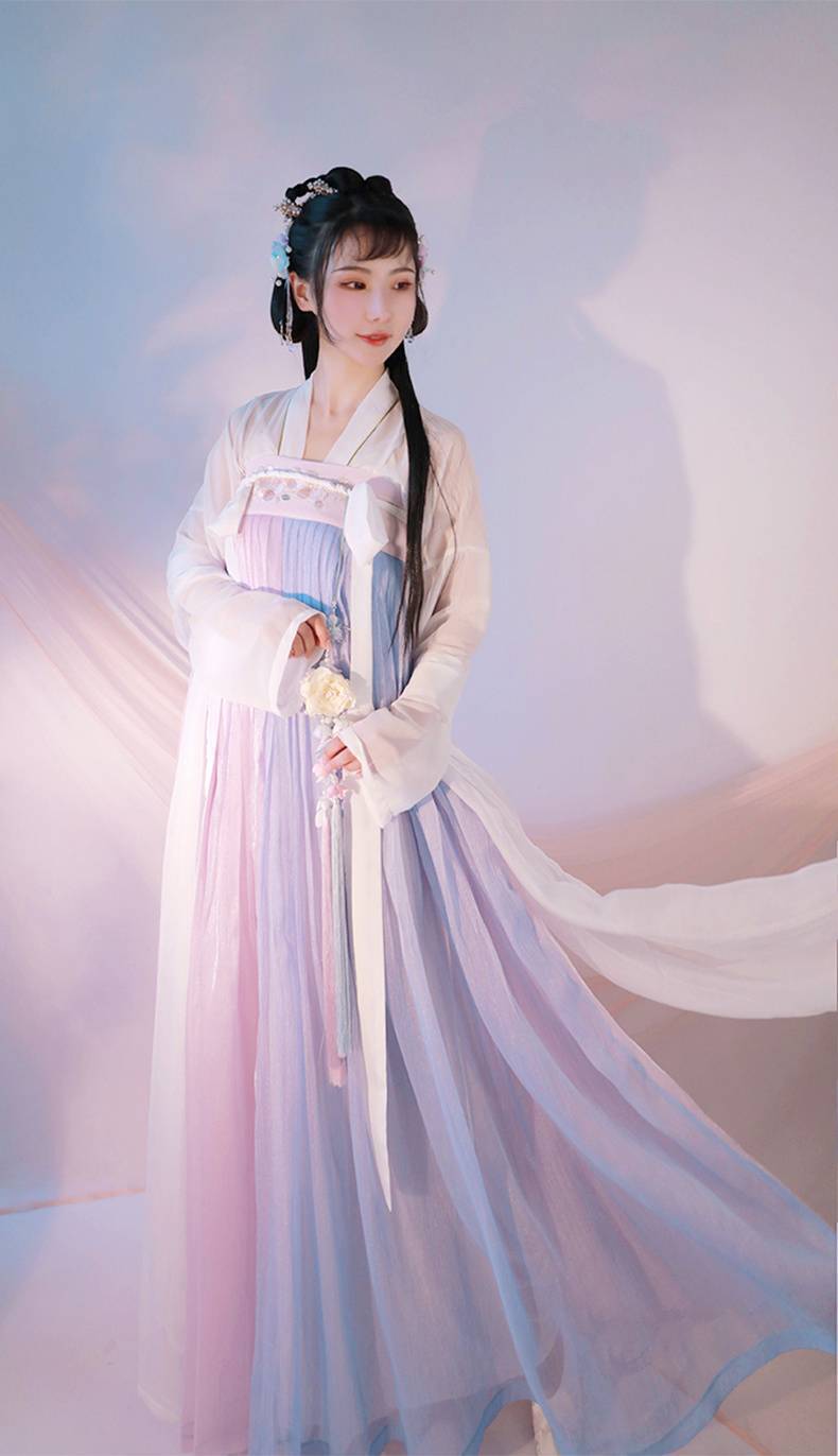 国潮春樱汉服女齐胸齐腰襦裙古风学生超仙气中国风大袖衫古装套装详情15