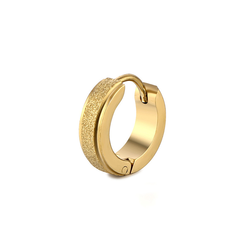 4X9 matte earring stainless steel earrings, Amazon cross-border bestsellers, personalized earrings, trendy punk earrings pic 7