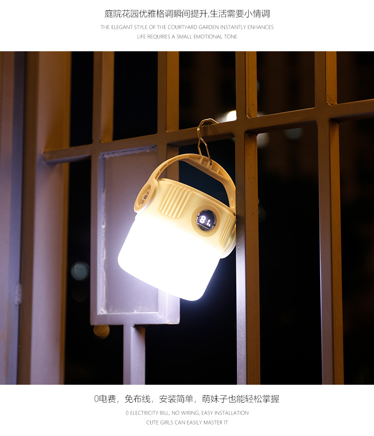 太阳能野营灯户外超亮充电手电筒露营灯泡帐篷灯照明灯夜市摆摊灯详情12