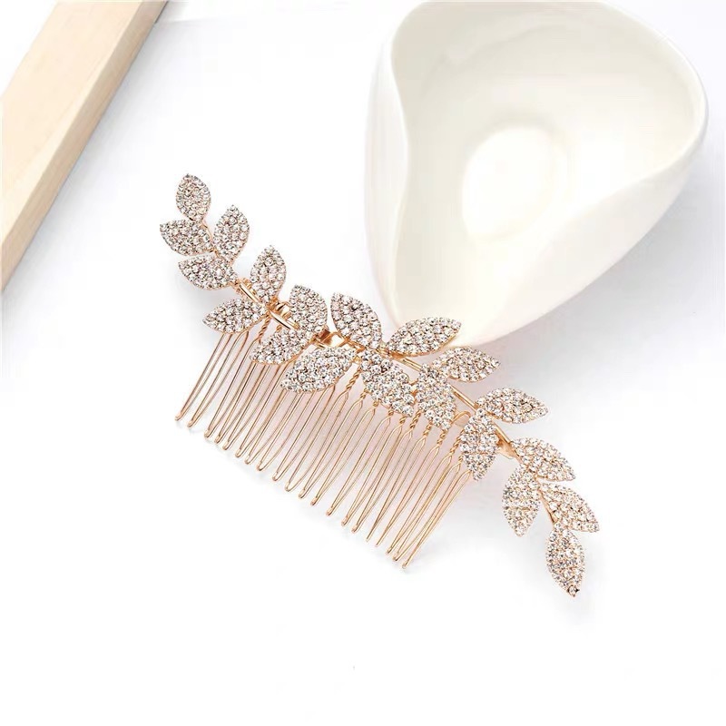 Cross-border best-selling European and American retro bridal hair combs, fashionable and simple rhinestone hair combs, bridal updo headwear and accessories pic 7