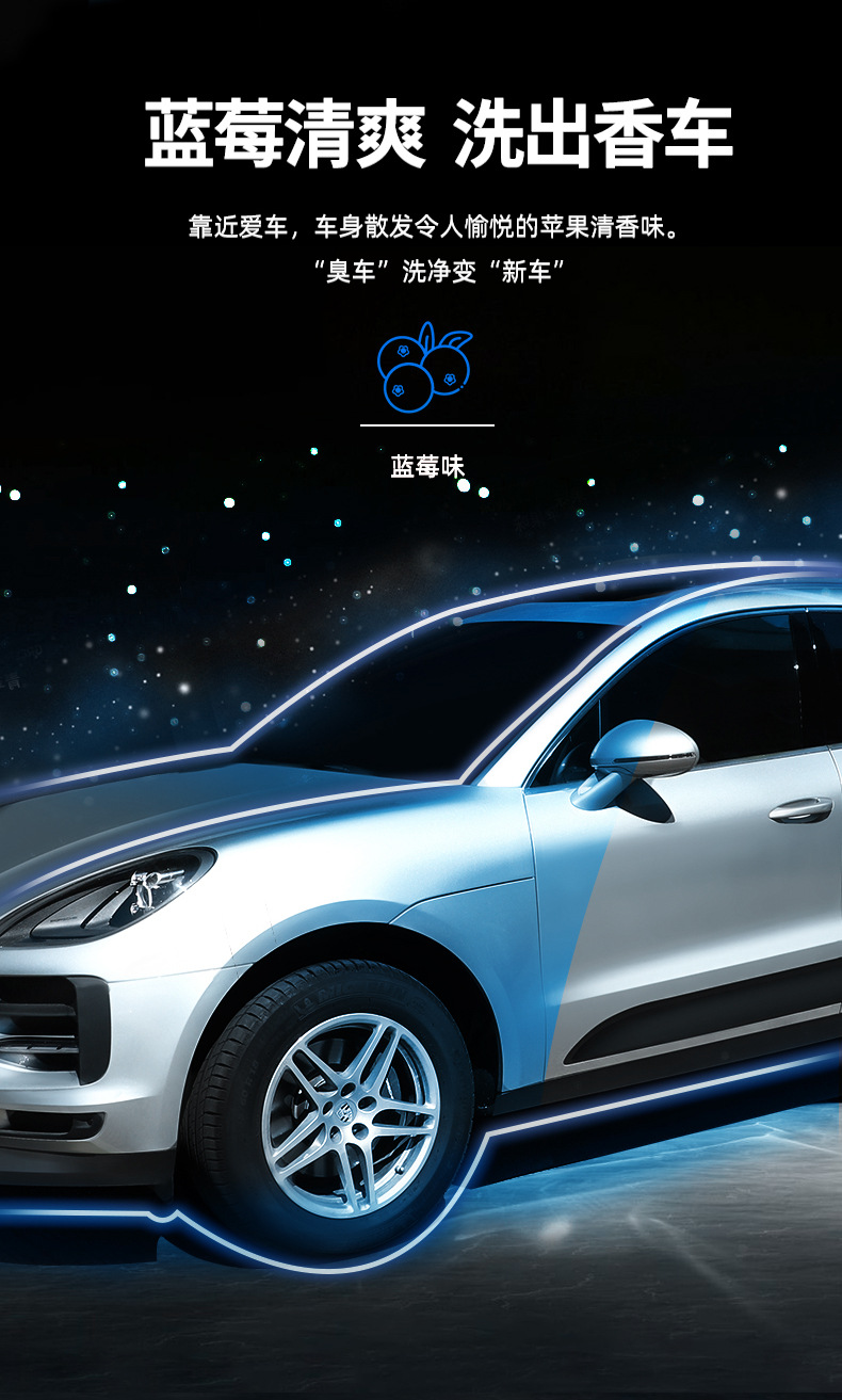 贤道洗车液袋装高泡沫浓缩中性去污洗车水蜡上光驱水汽车清洗剂详情12
