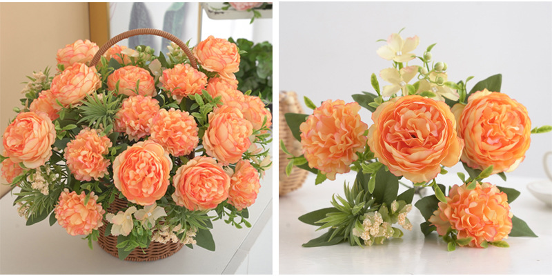 仿真花茶苞牡丹玫瑰多款绢花装饰家居婚庆花艺园配材配景摄影道具详情35