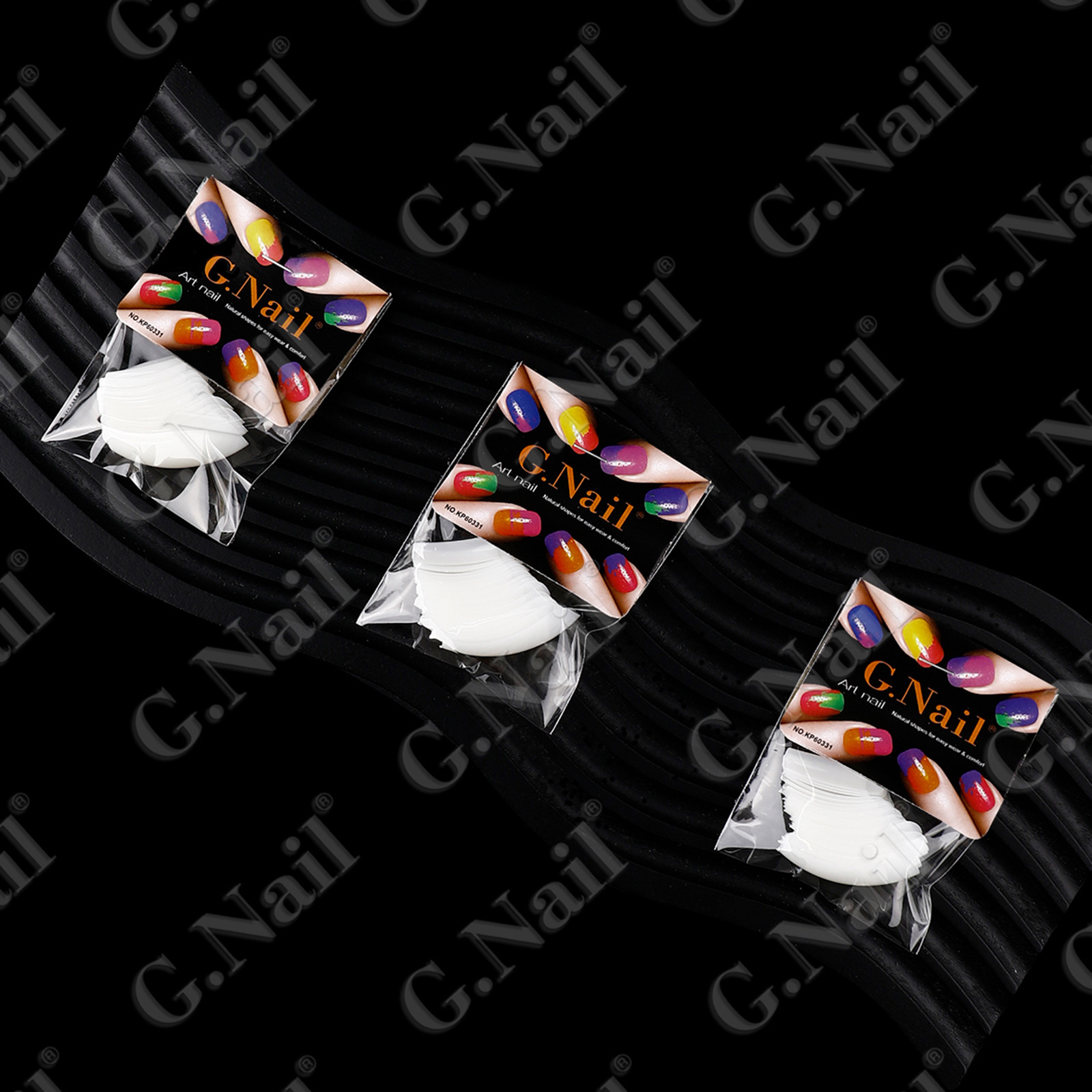 Gnail正品24包卡装美甲甲片自然色白色穿戴甲欧美假指甲甲片批发详情33
