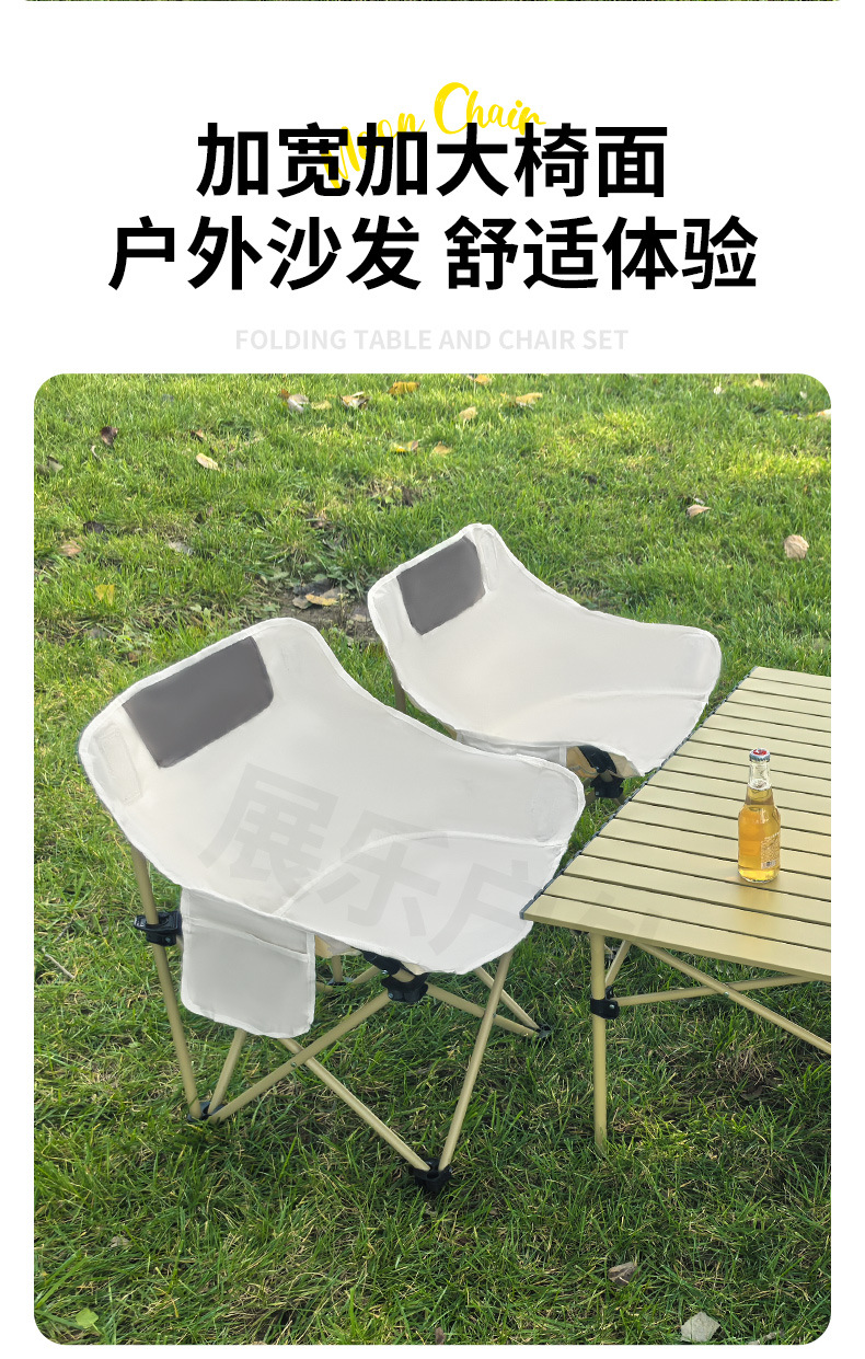Outdoor classic black folding table moon chair set, camping folding table, night market table, camping folding egg roll dining table pic 5