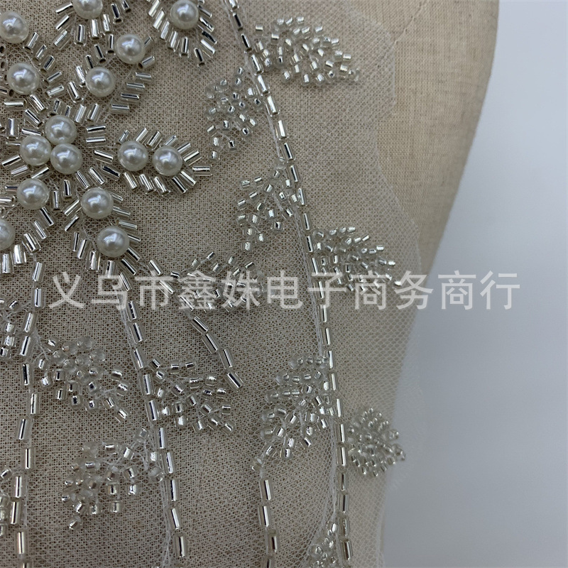Silver tube bead floral collar clothing accessories, collar flower accessories and accessories pic 6