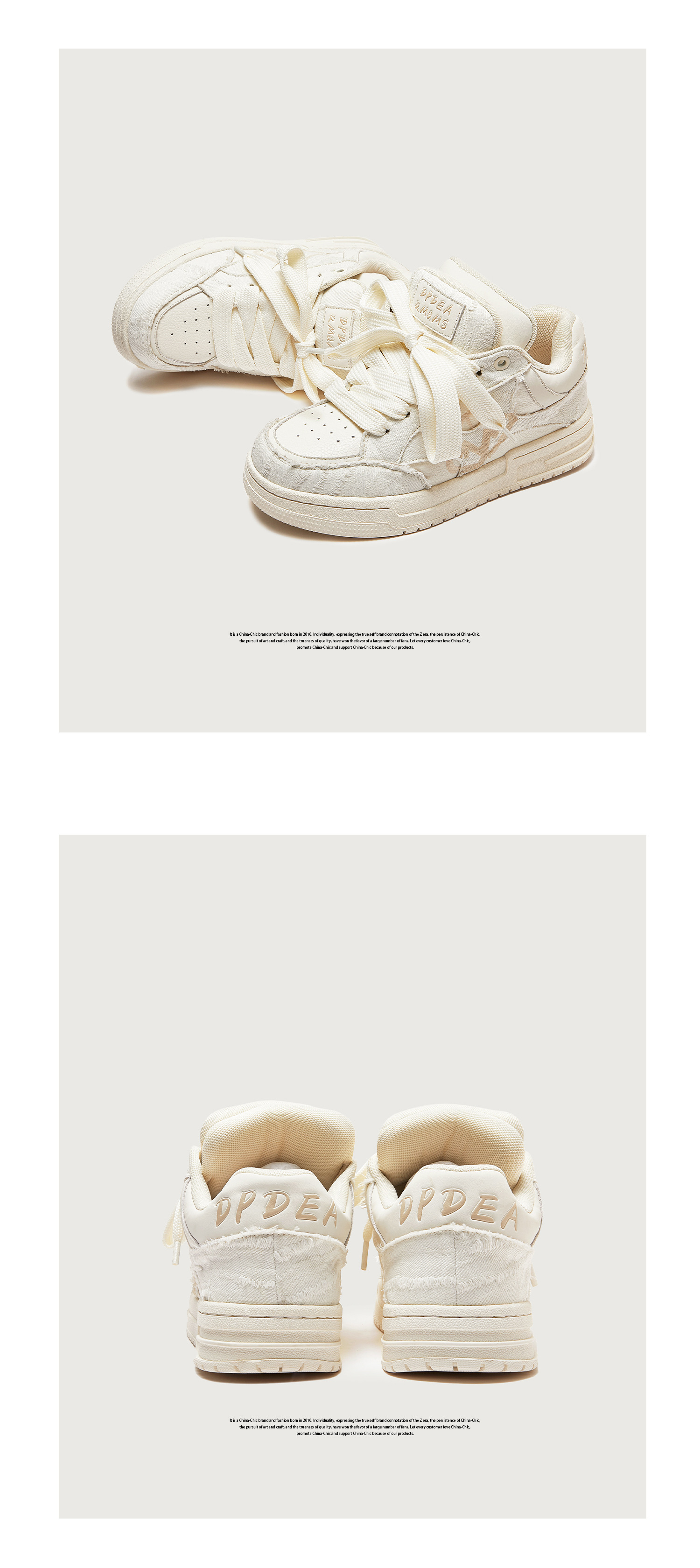 广州鞋破坏美学双鞋舌国潮男鞋子男潮鞋板鞋面包鞋男女同款小白鞋详情6