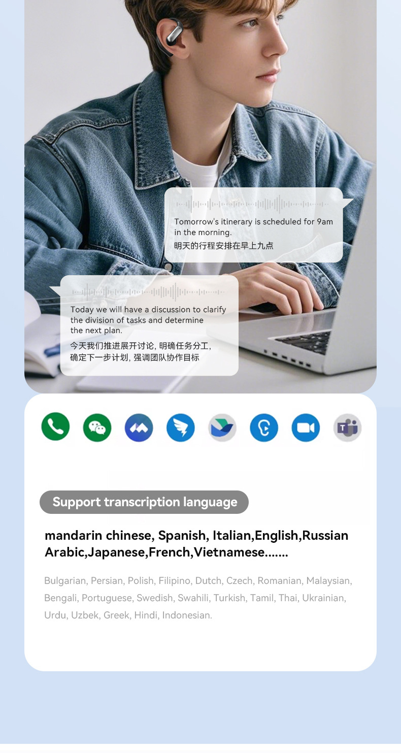 مترجمات ذكية من طراز IAI إلى سماعات البلوتوث اللاسلكية ذات المظهر الخارجي المرتفع، حركات ذات سماعات البلوتوث عبر الحدود pic 7