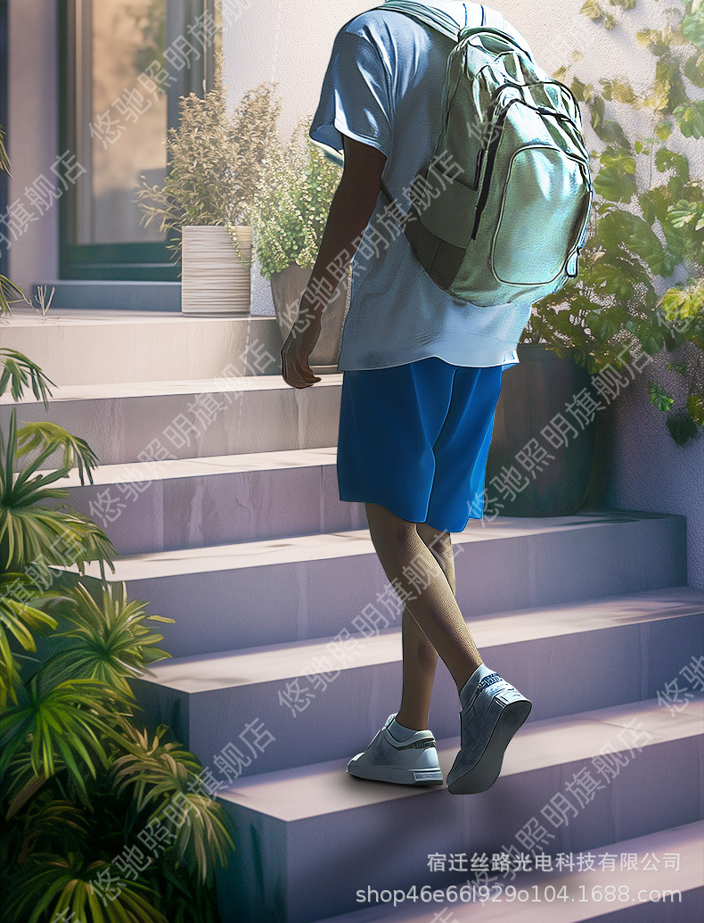 新款太阳能户外庭院灯家用农村院子室外防水人体感应照明路灯壁灯详情20