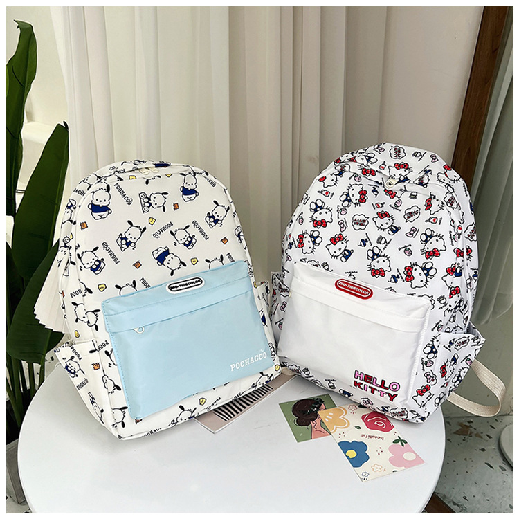 New cross-border cartoon printed schoolbag for junior high school girls, 2024 new high-appearance-level trendy casual backpack pic 26