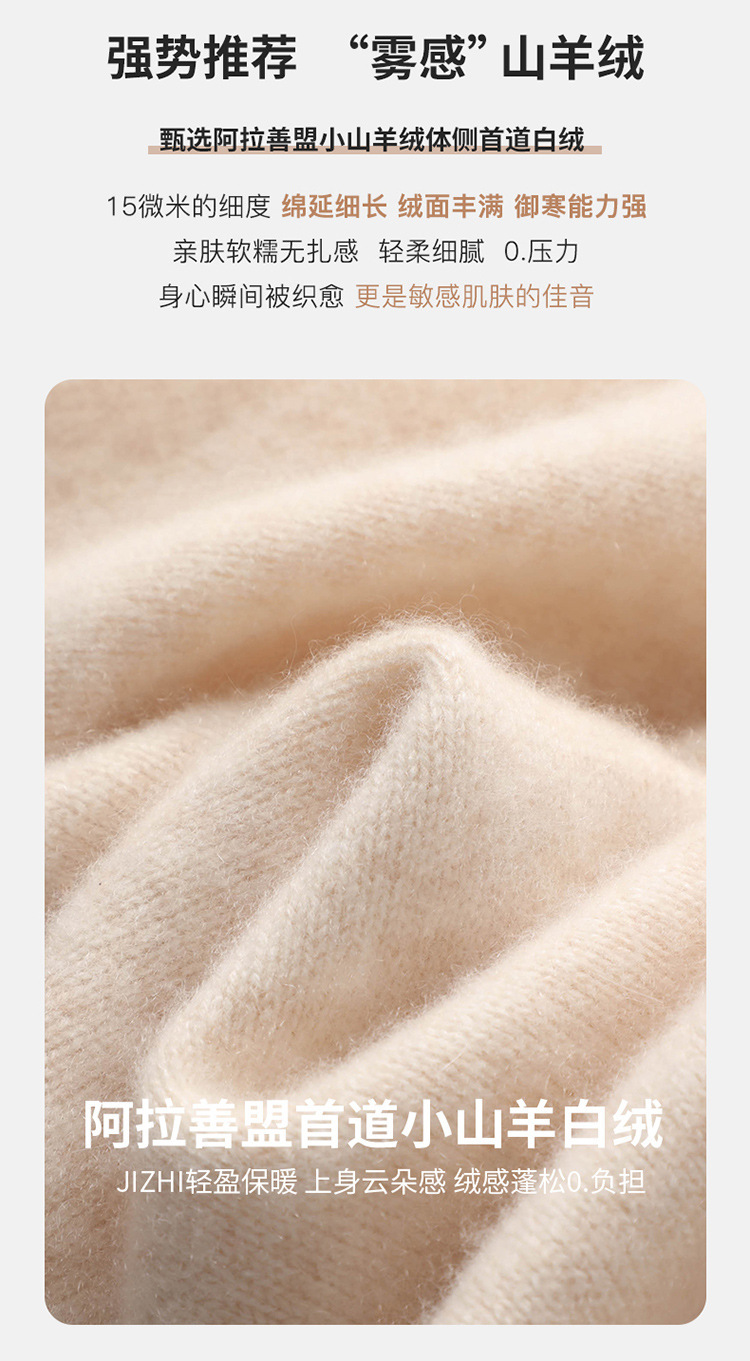 This winter new high-neck thickened cashmere sweater is a simple and versatile solid color for women, with a relaxed and elegant style. It is a knitted base layer pic 2