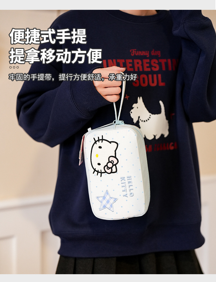 凯蒂猫HelloKitty化妆包高颜值大容量清新甜美可爱卡通手拿收纳包详情8