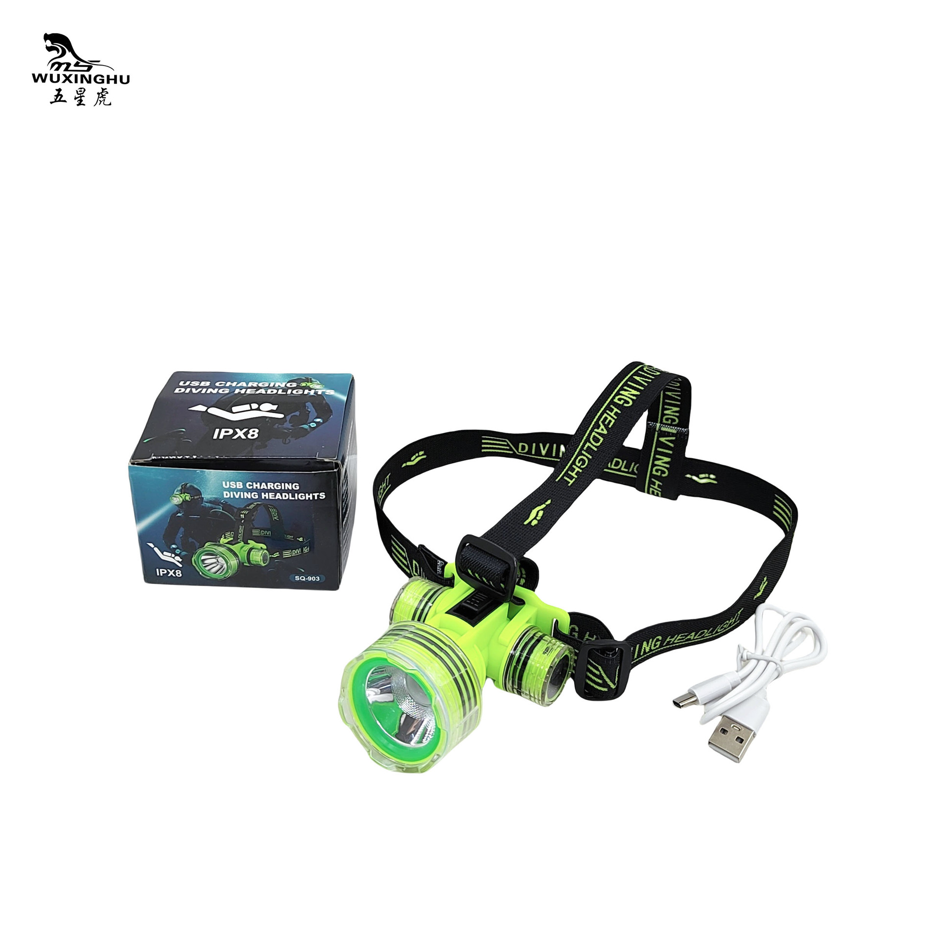 High-intensity LED diving headlamp, waterproof, rechargeable, long-range, long-lasting, underwater dedicated head-mounted flashlight, lighting, daily necessities pic 3