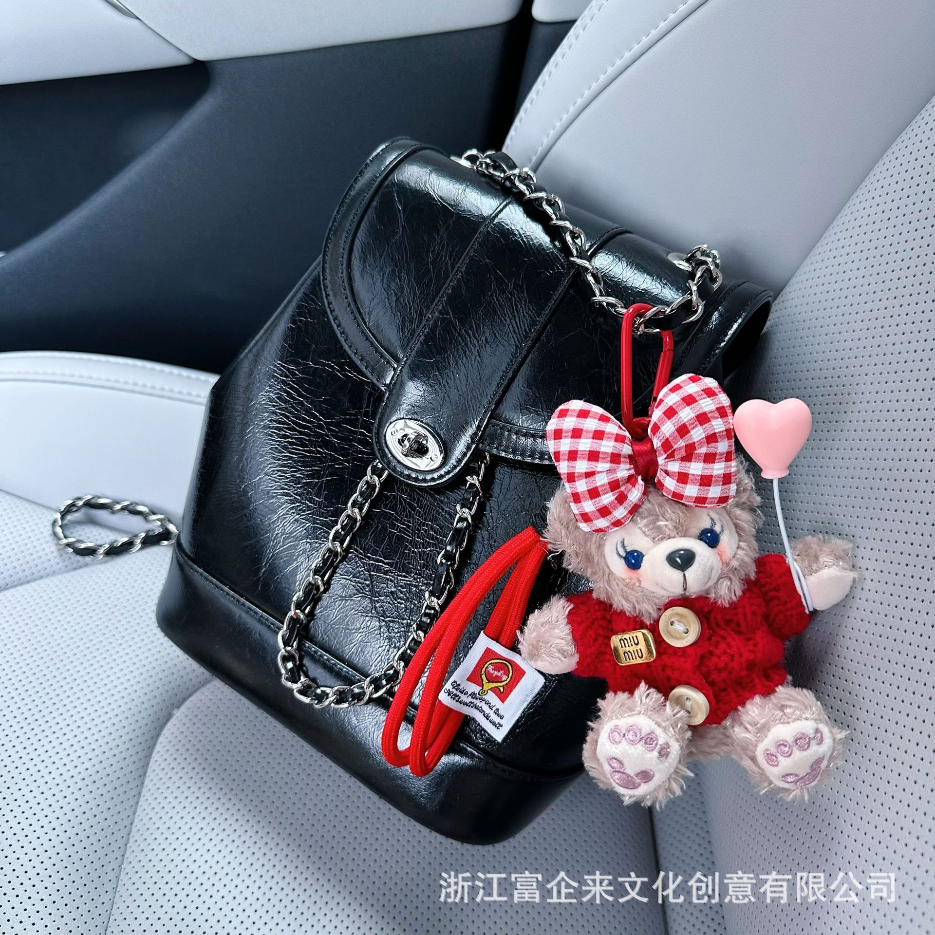 Fuqilai Xiaohongshu's same style Shirley Rose plush toys, cute car keychains, pendants and girls' gifts wholesale pic 7