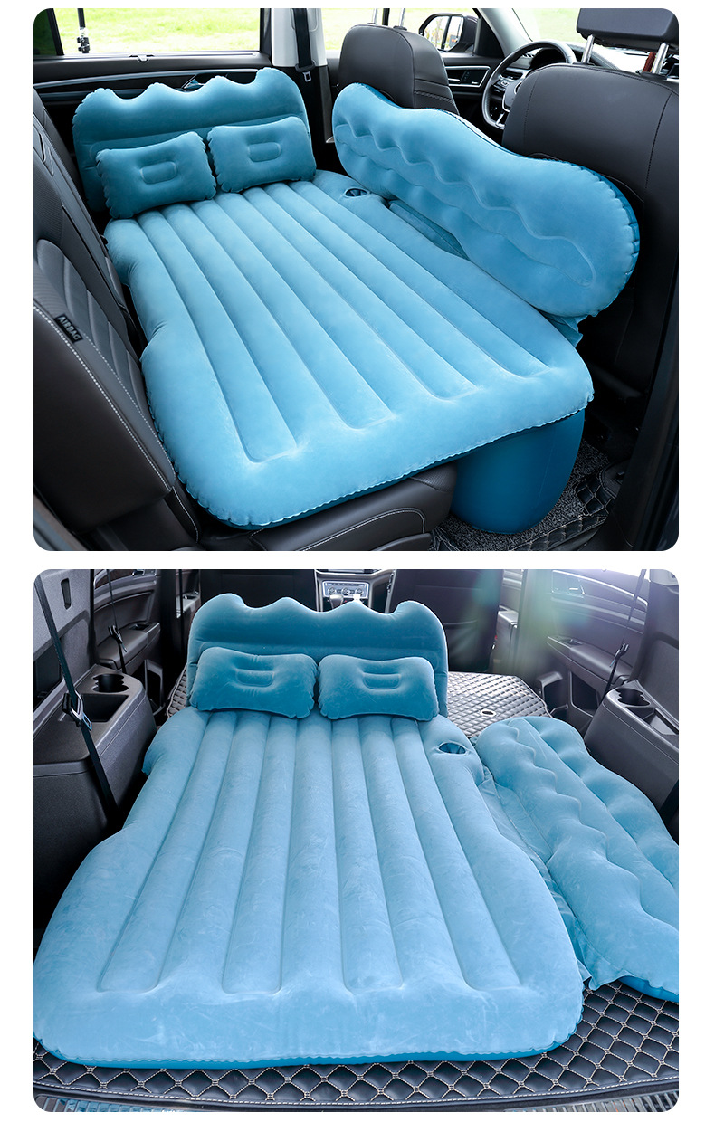 工厂车载充气床家用轿车充气床垫加大档山峰款汽车后排气垫床批发详情17