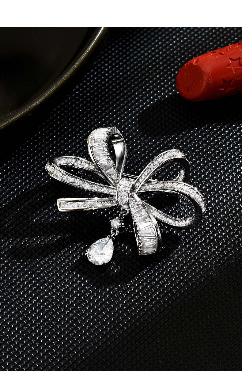 韩系小众简约百搭吊坠蝴蝶结小胸针时尚ins精致服装领针配饰胸花详情16