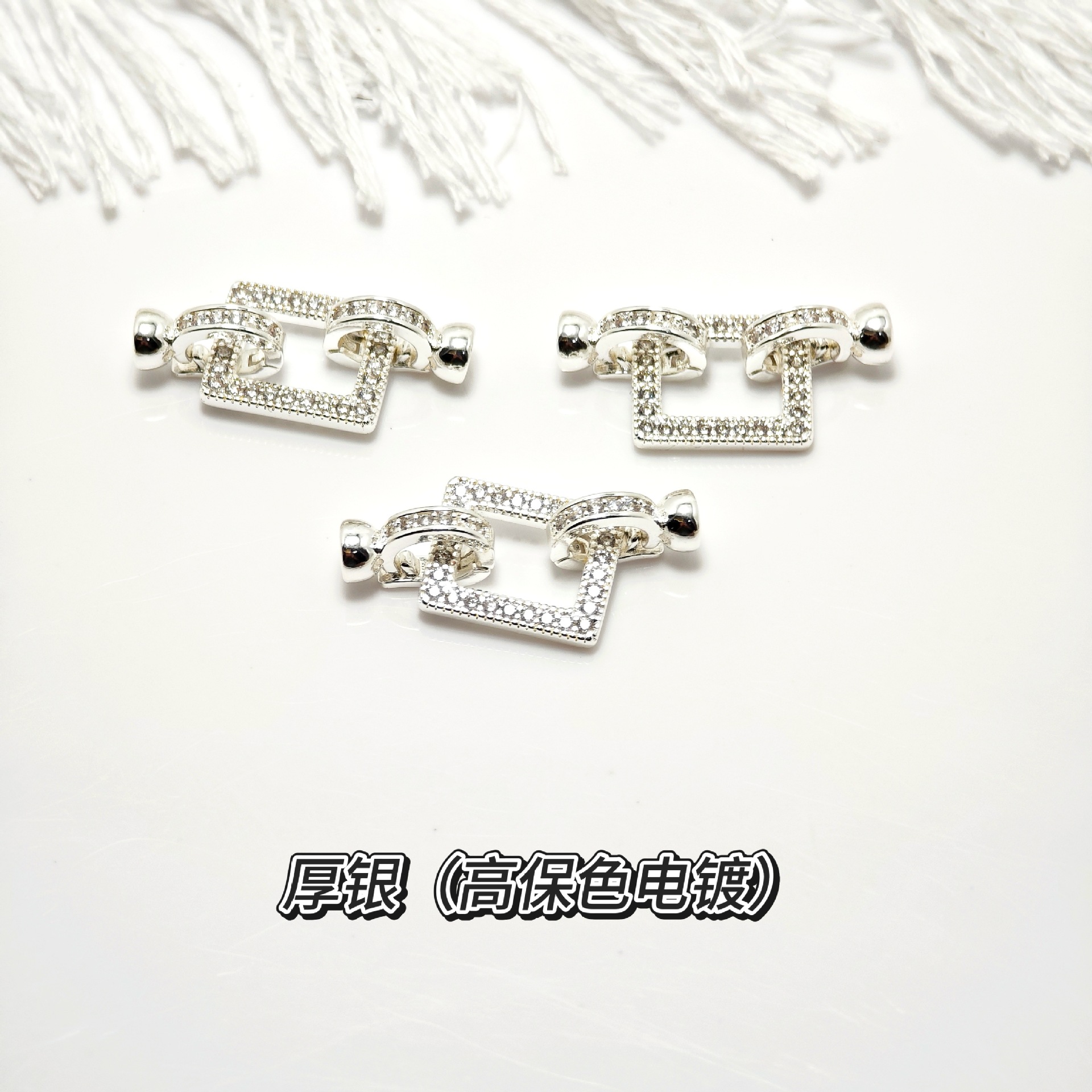 Pearl necklace buckle, 8-shaped buckle, handcrafted end buckle, connecting buckle, mother-and-child buckle, sweater chain, universal buckle, DIY accessories pic 8