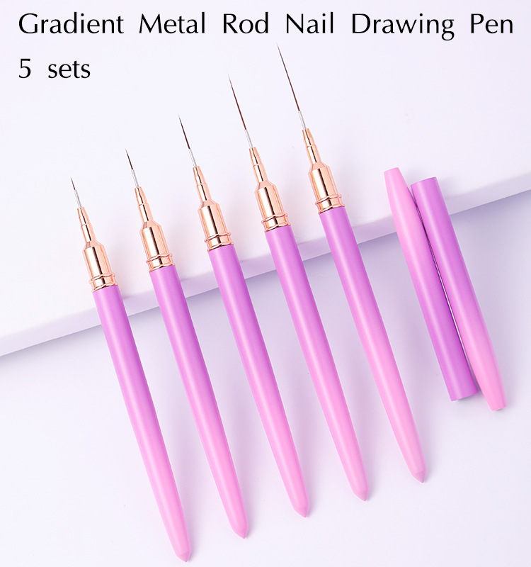 美甲拉线笔细美甲彩绘笔画花细勾线笔批发美甲用品美容护肤彩妆工具详情2