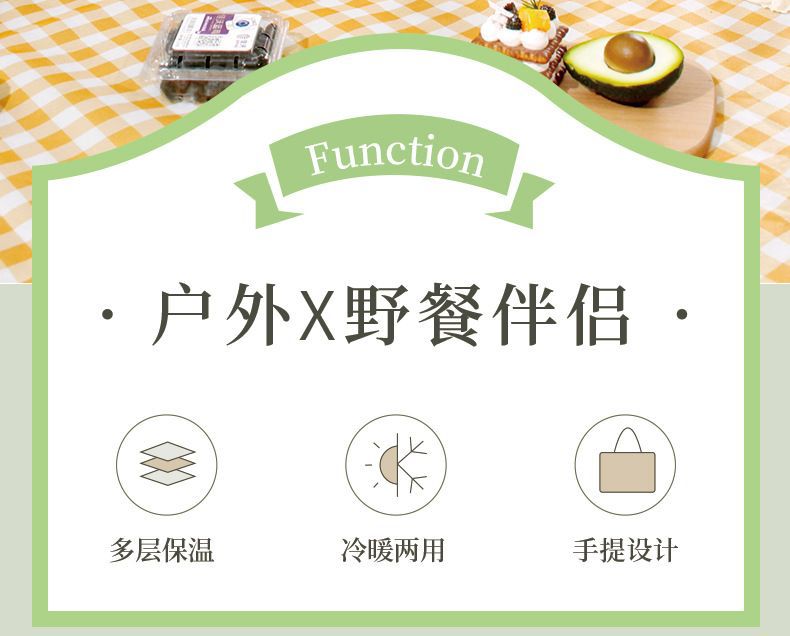Picnic insulated bag, picnic ice wrap, lunch box bag, outdoor insulated bag, thickened insulated bag, ice wrap, hand-held insulated bag pic 2