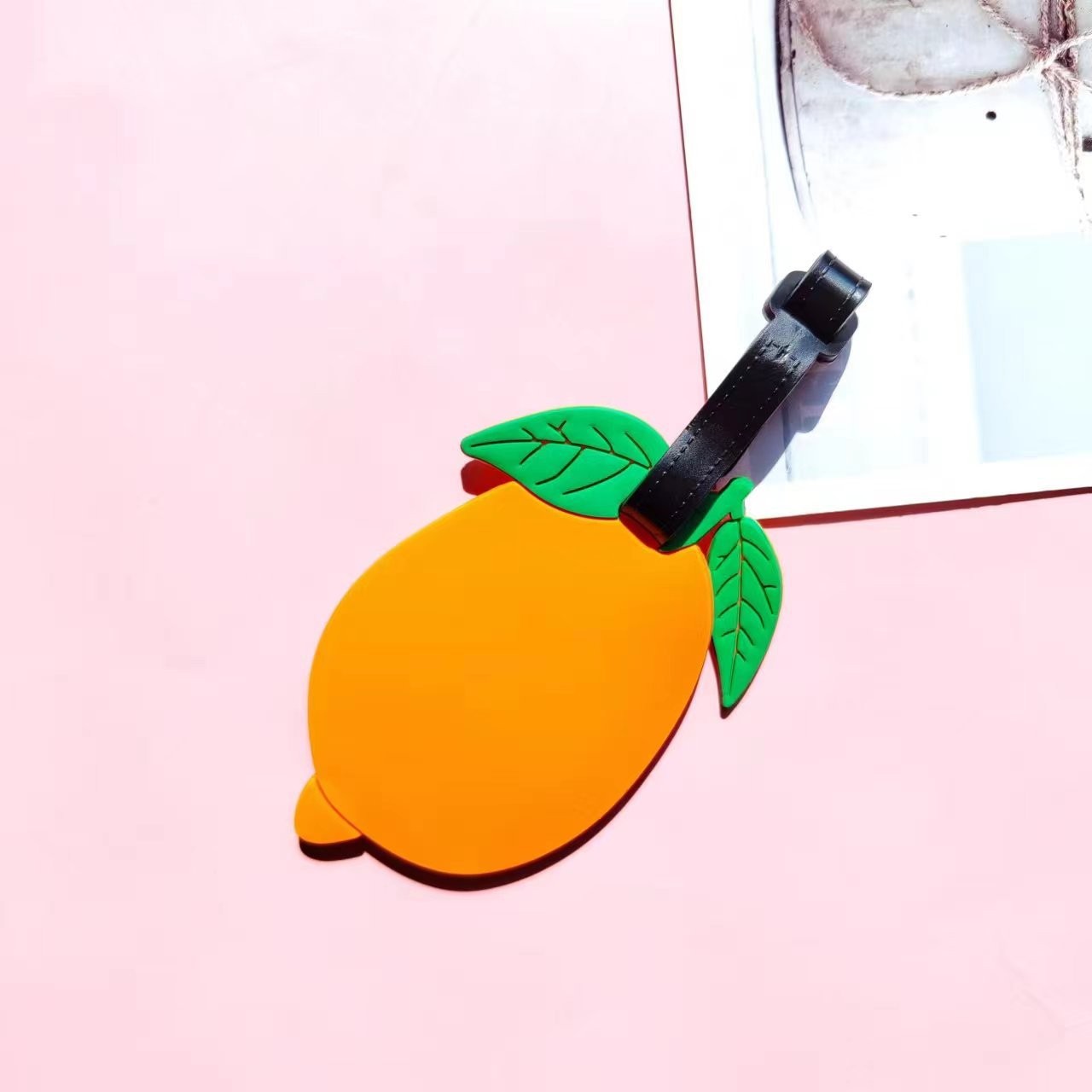 新可爱卡通甜甜圈登机牌水果硅胶旅行行李牌包包挂件防丢托运牌详情8