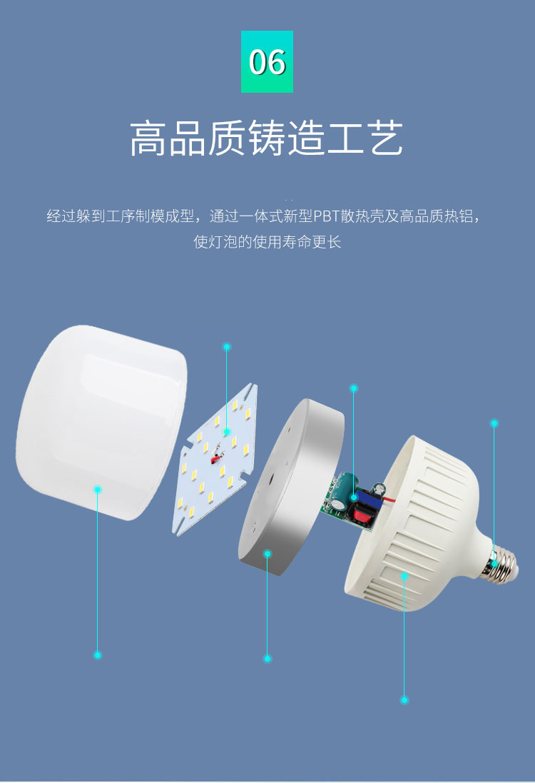 灯泡螺口led节能灯泡批发超亮省电节能灯白光家用e27室内球泡灯详情8