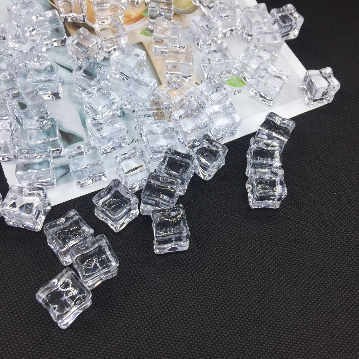 Transparent simulated square ice cubes, photography props, fake ice cubes, acrylic blocks, bar and home decoration items pic 6