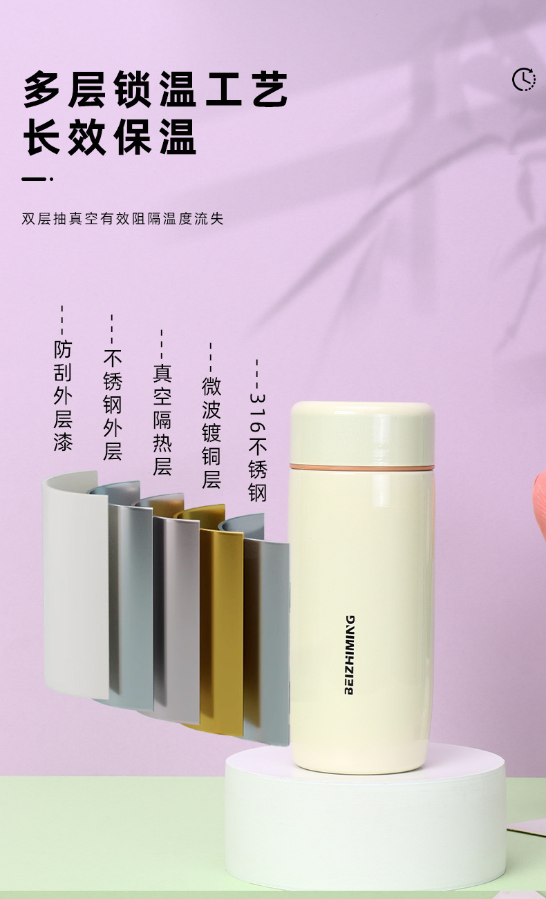 跨境316不锈钢保温杯简约迷你杯便携高颜值小巧水杯口袋杯子批发详情4