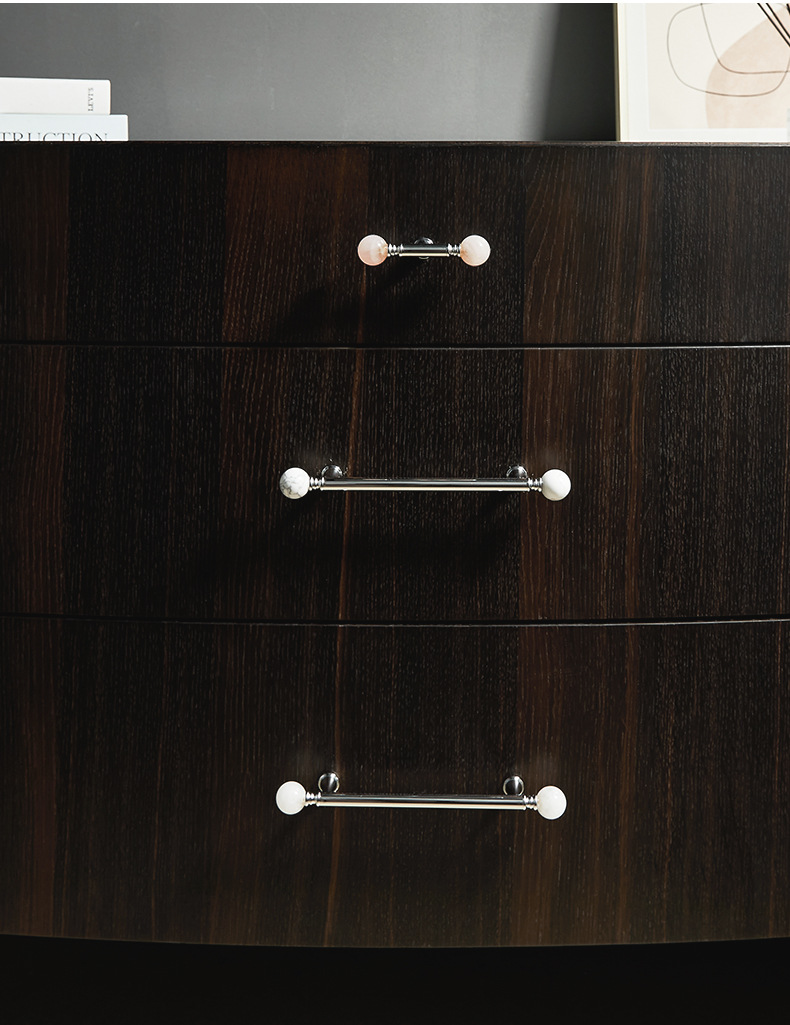 Modern, simple and durable indoor door handle with metal rod, gemstone handle and hardware pull pic 6