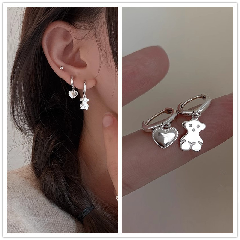 925 Silver Needle Earring Earrings for Women with a high-end feel, plain ring earrings, 2025 new bestseller, niche design, light luxury stud earrings pic 7