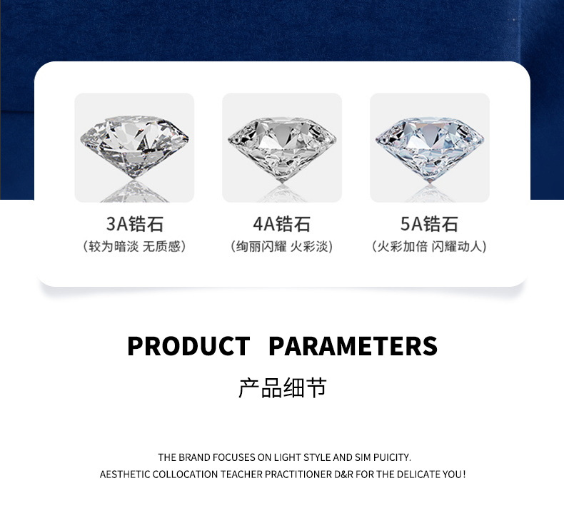 Zhuoheng Select 925 earrings with a high-end feel, one-carat white Moissan four-prong stud earrings, simple autumn and winter pure silver earrings pic 3