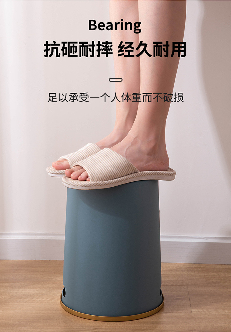 可印刷logo垃圾桶环保材质带提手分类垃圾筒家用客厅厨房厕所纸篓详情10