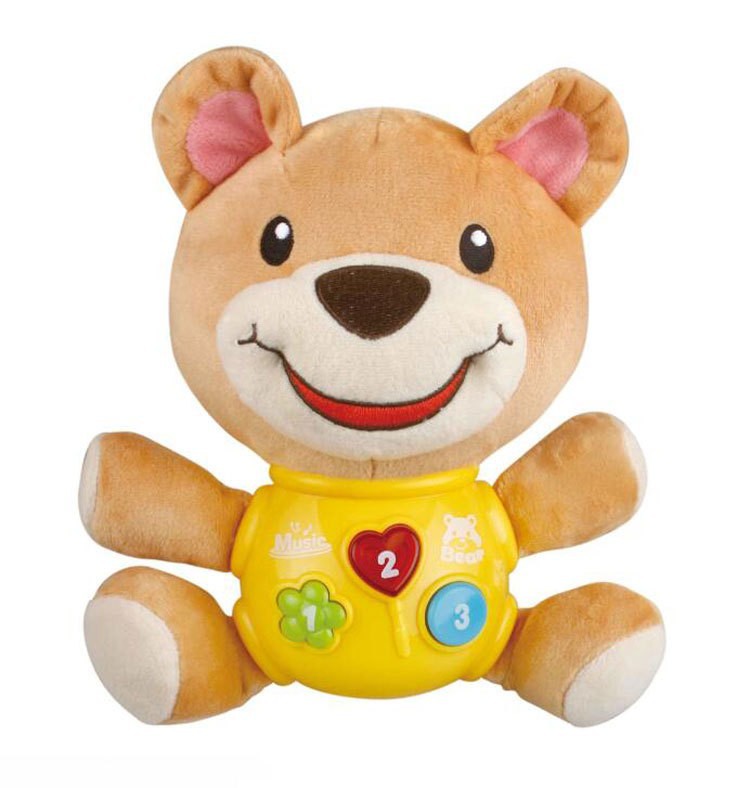 Electric audio-visual music baby comfort plush toy doll, enlightenment doll, soft and cute baby gift pic 7