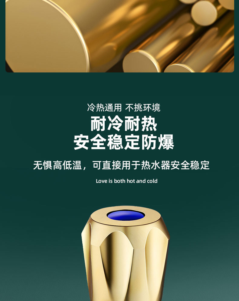 三角阀全铜冷热水阀门4分开关家用304不锈钢三通一进二出止分水阀详情5