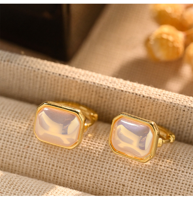 法式方糖珍珠耳扣简约复古时尚耳环轻奢高级感气质百搭耳饰女耳夹详情30