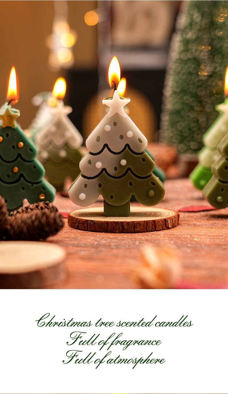 圣诞节香薰蜡烛创意圣诞树氛围感香氛蜡烛摆件浪漫圣诞伴手礼物详情3
