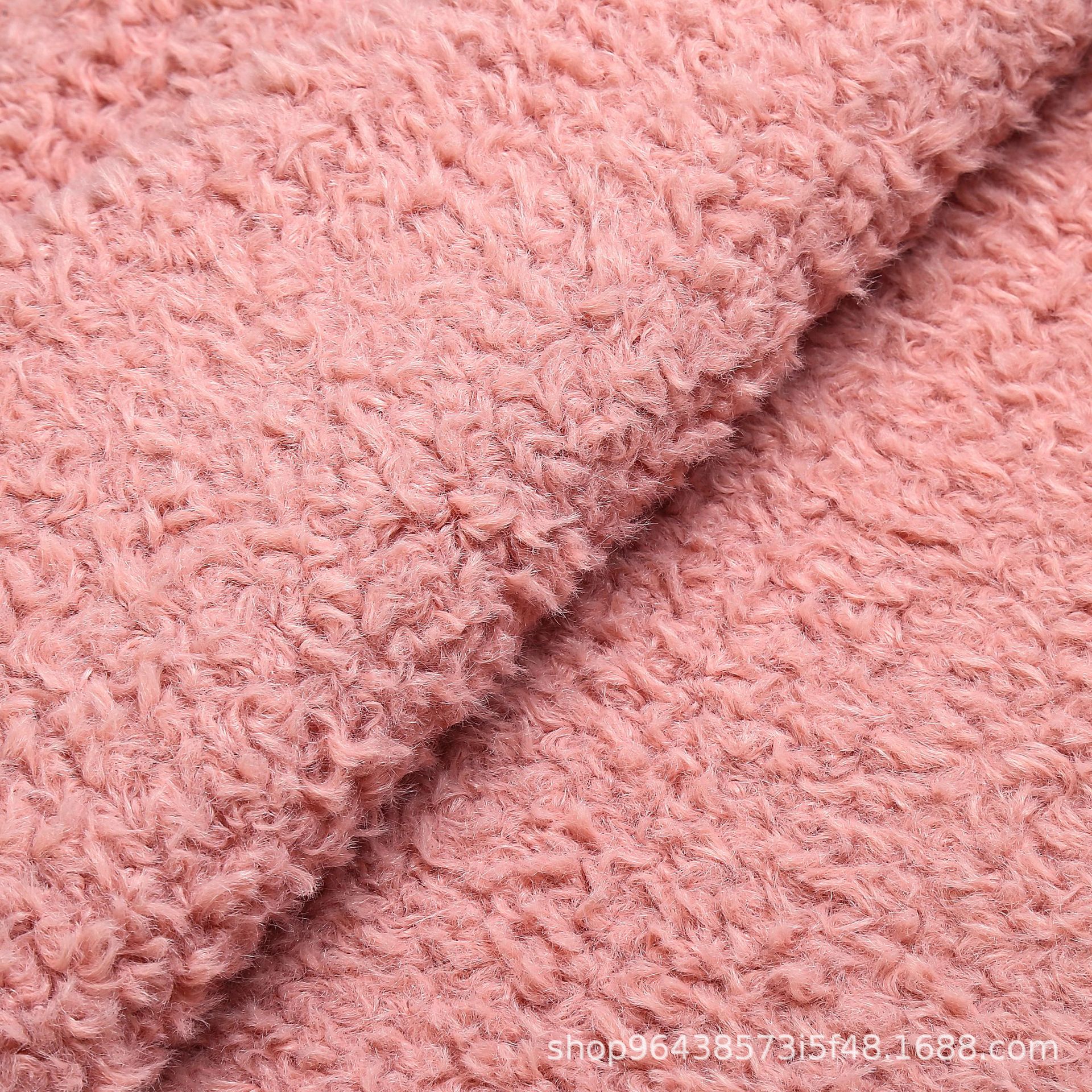 冰岛绒仿羊羔毛大衣外套毛绒面料颗粒服装现货批发纺织皮革针织毛巾布详情4