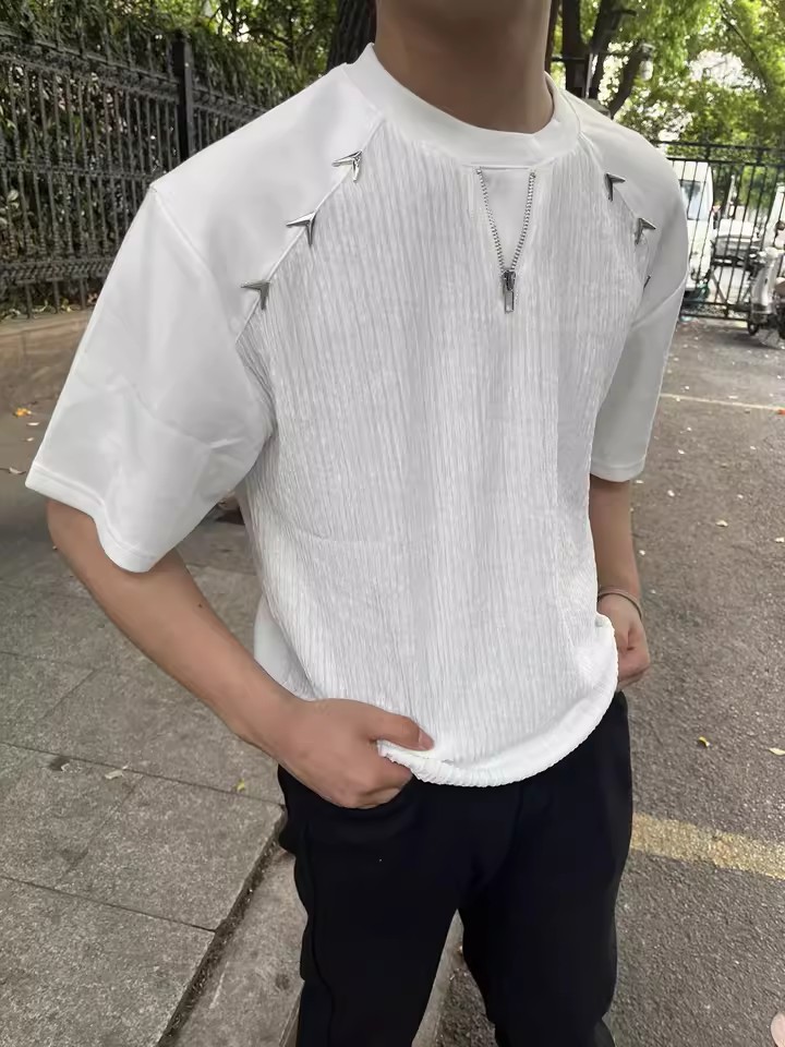 A super factory that customizes niche design T-shirts with texture rivets from Morocco, Tunisia and Rwanda based on your provided samples pic 12