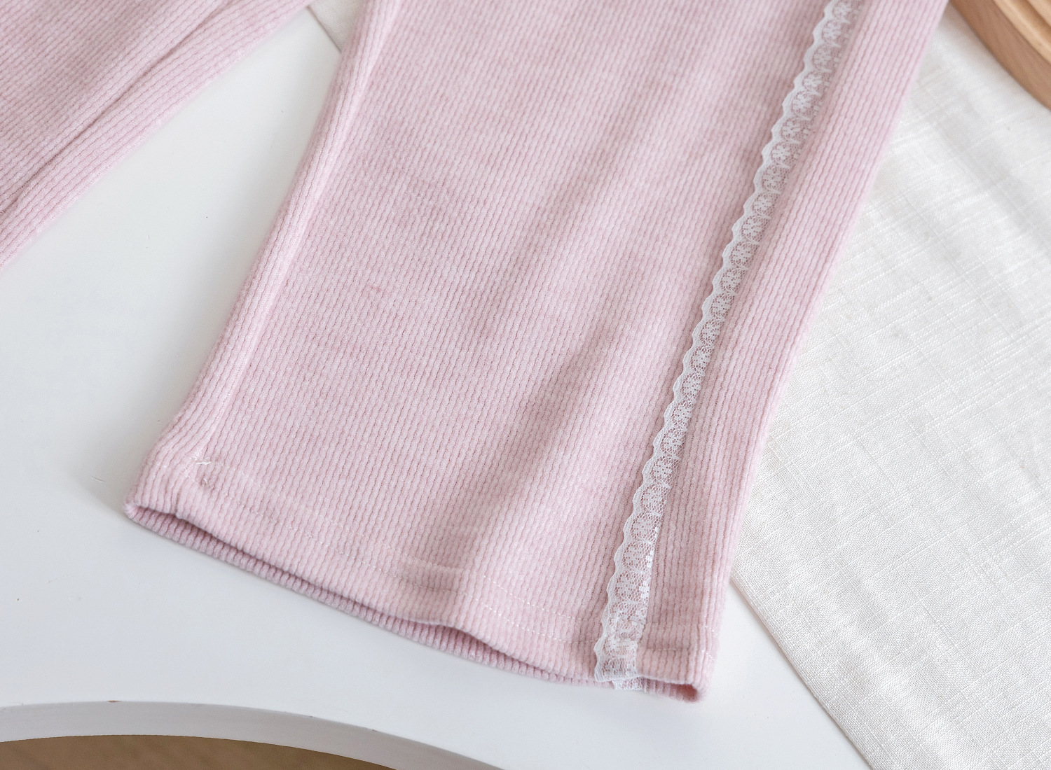 森系韩版秋季装可爱儿童女宝宝洋气兔耳蕾丝连帽运动卫衣两件套装详情12