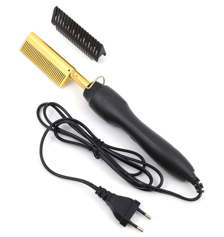 Electric heating copper comb, electric straightening comb, curling iron two-in-one home straightening and curling iron, hair care wonder pic 10