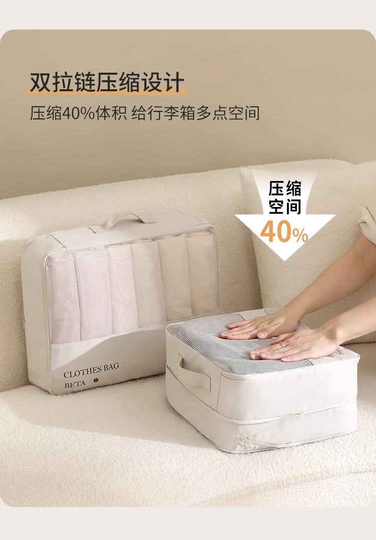 旅行收纳包旅游出差行李箱内衣鞋子分装收纳袋压缩衣物套装整理袋详情2