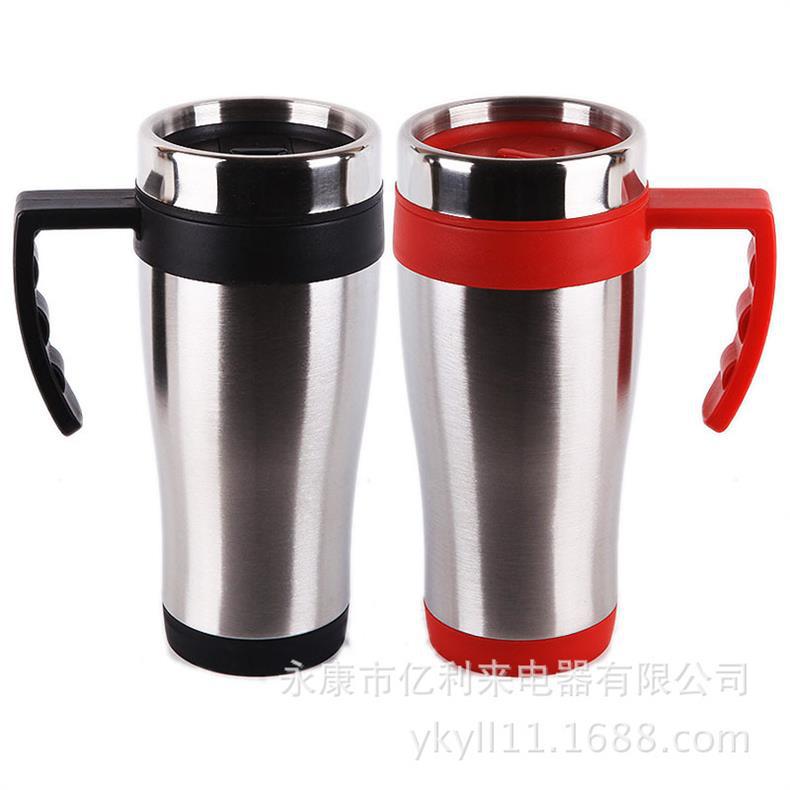 Foreign trade stainless steel double-layer 304 insulated cup, portable thickened coffee cup, car cup, large capacity with heat preservation pic 16