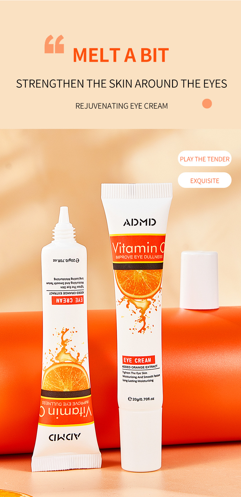【外贸专供】ADMD维c眼霜补水滋润不粘腻淡化细纹眼部护理批发详情4