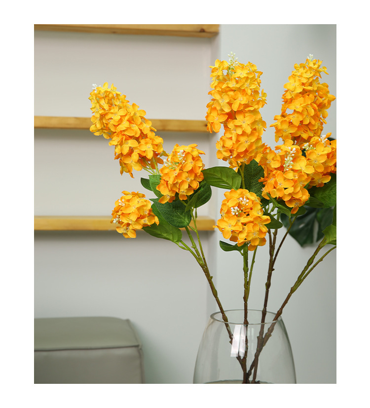 三叉丁香花仿真花法式紫藤花家居室内装饰客厅餐桌摆件花艺绢花详情5
