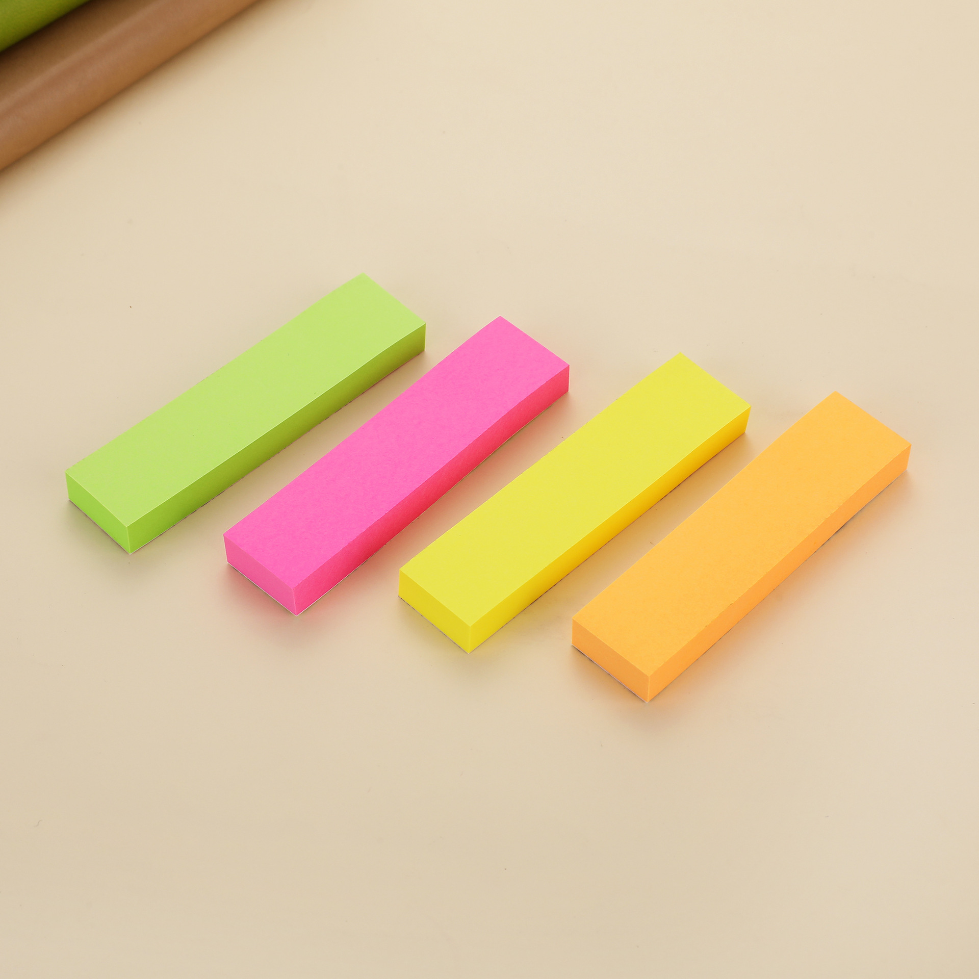 Pioneer 8612 fluorescent 4-strip convenience discount goods wholesale, tearable student office stationery sticky notes, can be stuck N times pic 3